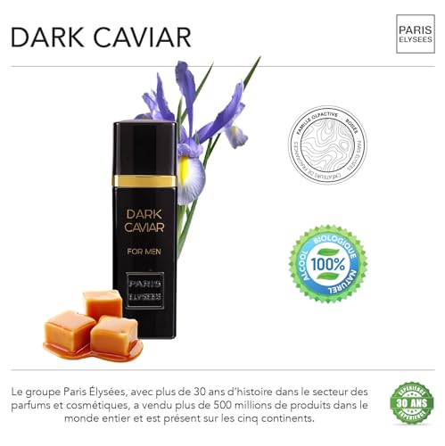 Paris Elysees - Perfume Importado Eau De Toilette Masculino Caviar Dark - 100 Ml