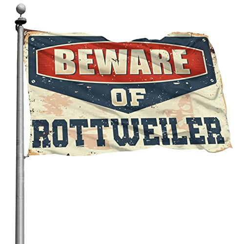Bandera de Rottweiler divertida para decorar cuartos juveniles grandes y evitar paredes vacías