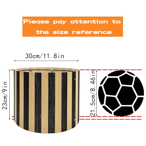 Image of Modern lamp shade Art decorative Black Stripes Minimalist 11.8x9Inch | Classic Versatile ,Unique bamboo material,Ideal for Table and Floor Lamps,Effortless Installation