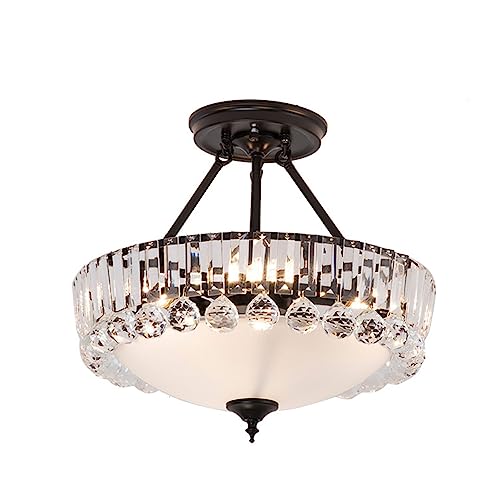 Lustre en cristal K9 doré 55 cm pour éclairer une pièce sombre avec élégance
