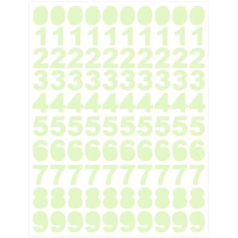 sourcing map Glow in The Dark Number Stickers Cover