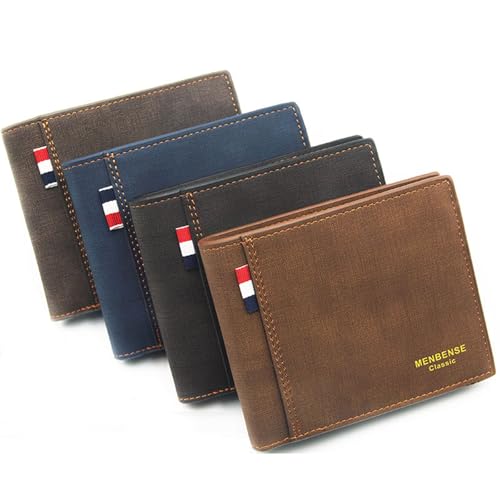 Mens Wallet Bifold Leather Matte Wallet for Men, Thin & Stylish Card Holder with ID Window4