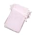 EDENKISS drawstring Organza Jewelry Pouch Bags (White, 5X7'')
