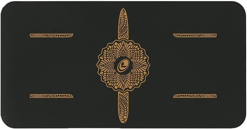 Liforme Yoga Pad - Patented Alignment System, Warrior-like Grip, Non-slip, Eco-friendly and biodegradable, 4.2mm thick pad for knee, elbow and hand support during Yoga (Black & Gold)