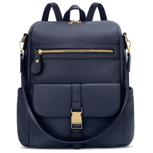 Image of KKXIU Backpack Purse for Women - Multi-pocket Leather backpack for Travel