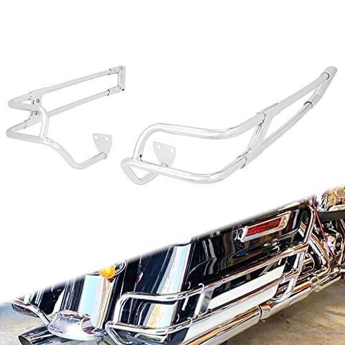 Kit Soportes Guardia Alforjas Traseras Harley Touring Cromo miniatura 1