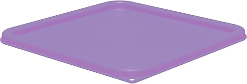 Carlisle FoodService Products Squares - Tapa cuadrada para contenedor de almacenamiento de alimentos con diseño apilable para catering, bufés,