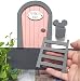 Puerta Ratoncito Pérez rosa de madera, con escalera,buzón y certificado.Producto artesanal hecho...