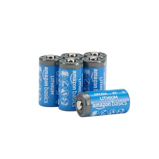 Amazon Basics 6-Pack Non-Rechargeable CR123A Lithium Batteries, 3 Volt, Up to 10-Year Shelf Life