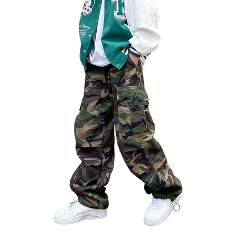 Baggy Jeans Men Vintage Camo Cargo Wide Leg Jeans Men Hip Pop Carpenter Streetwear for Skater Jean