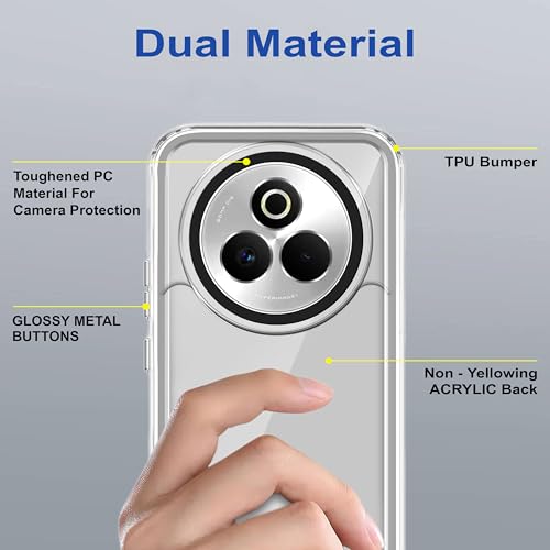 Image of Zapcase Back Case Cover for Realme P3 Pro 5G | Compatible for Realme P3 Pro 5G Back Cover | Case Cover with Camera Protection | (TPU + PC | Transparent)