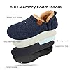 LongBay Men's Warm Memory Foam Slippers Home House Indoor Outdoor Anti-Slip Winter Shoes Blue, 8/9 UK #4