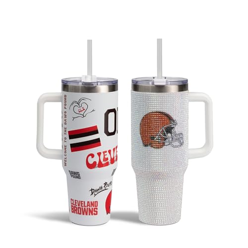 Image of The Memory Company Officially Licensed 2-Pack Game Day Tumblers Team Spirit /Bling, Cleveland Browns