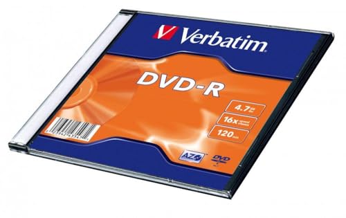 Verbatim DVD-R 16X Single wrap SC 4,7 Go Matt silver Slim Case (1)