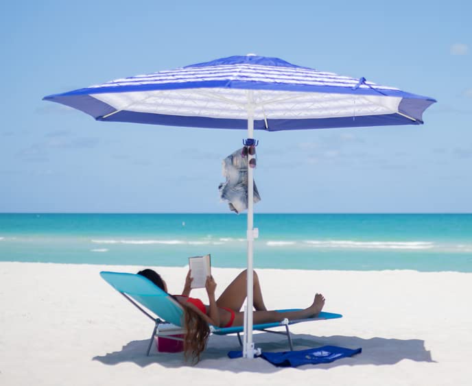 Buy AMMSUN 8ft Fiberglass Ribs Commercial Grade Patio Beach Umbrella