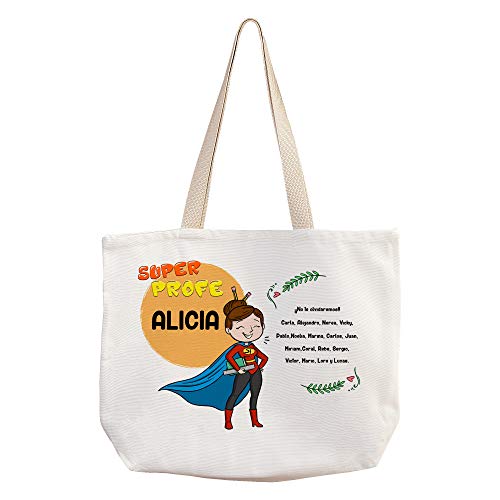 Bolsa Tela Profesora. Regalos Para Profesores. Bolso De Tela. Varios Diseños. SÚPER Profesora