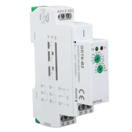 Relé de tiempo temporizado monofunción CA 24 240V, retardo de apagado 2Xspdt para carril Din