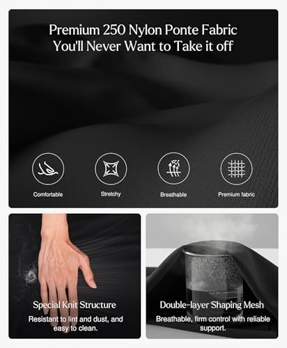 Popilush Short Sleeve Shapewear Bodysuits for Women Tummy Control Black L - image 5