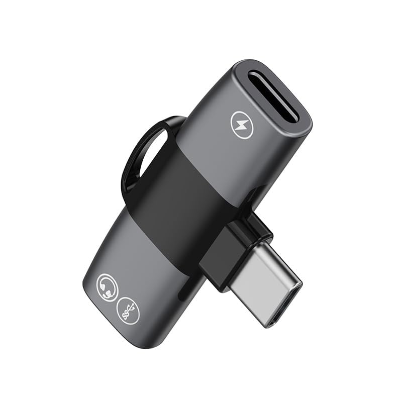 2-in-1 Type C Earphone Conversion Adapter, Charge while Listening to Music, Type-C to Dual USB-C Earphone Jack, PD 100W Rapid Charging, DAC Included, Hi-Fi Sound Quality, Calls/Volume Adjustment/Music-image-49