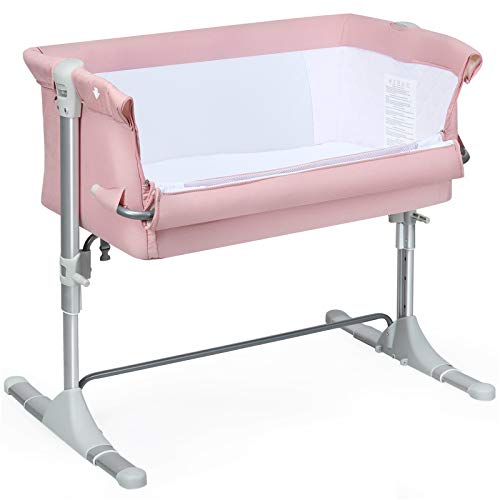 costway bedside sleeping crib