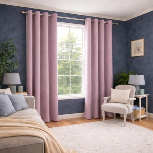 Image of Blackout Curtains for Bedroom Pack of 2 - Purple 9 Feet Long, 4.1 Ft Wide, Thermal Insulated Room Darkening Curtains, Light Blocking, Noise Reducing & Energy Saving Drapes (9 x 4.1 Ft)