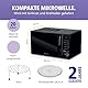 Brabantia Mikrowelle mit Grillfunktion, 20 Liter, 700 W, Freistehend, 13 Automatische Programme, 6 Leistungsstufen, Digitaler Timer, Großes Fassungsvermögen, Schwarz, BBEK1145DG