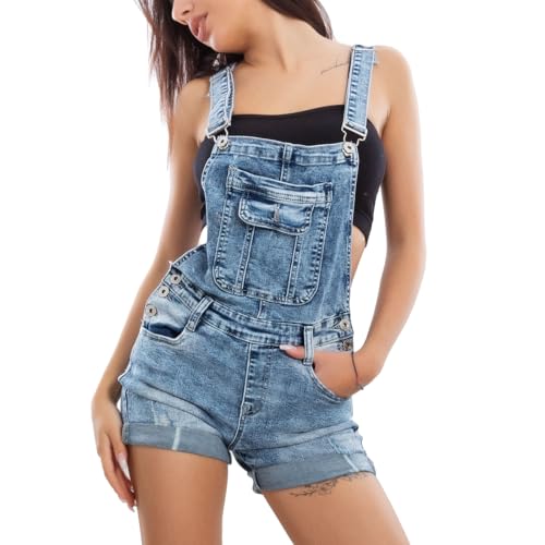 Toocool Mono de mujer Jeans Overall Mono Pantalones cortos Shorts Hotpants XM 992, ND 5028, L