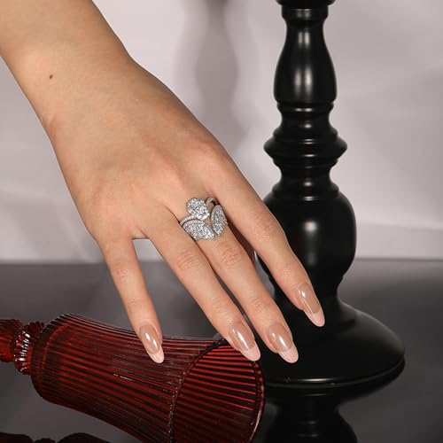 Image of Jeulia Unique Gothic Design 925 Sterling Silver Pear Cut Bat Coffin Promise Engagement Wedding Ring Set with Diamond Wings Bridal Jewelry Gift Box