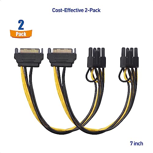6+2 Pin PCIe to SATA Power Cable