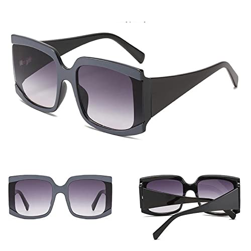 Lunettes de soleil pour femmes UV400 grand cadre dégradé tendance