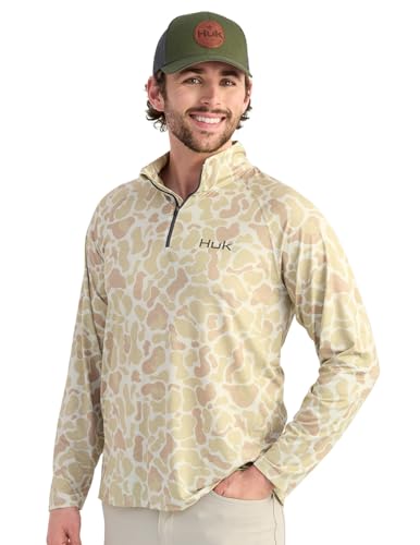 HUK mens Pursuit Lite 1/4 Zip, Lightweight Performance Long Sleeve Pullover With Upf Sun Protection