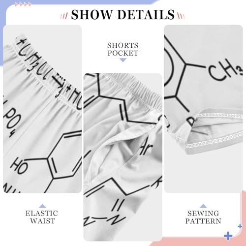 ZZXXB Chemistry Formulas Science Boys Long Pants Soft Trousers Elastic Waist Kids Lounge Bottoms with Pockets S-XL4