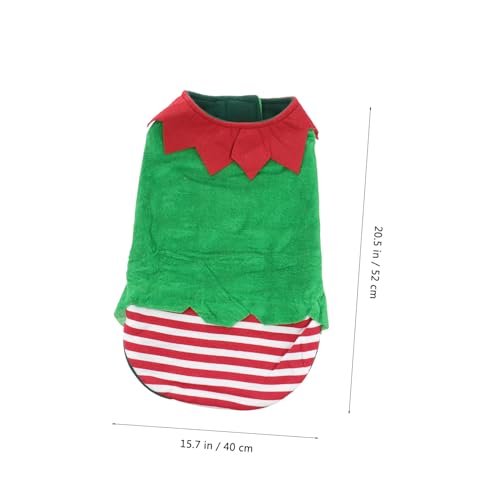 Disfraz de perro Navidad XL verde cómodo miniatura 5