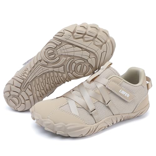 Image of UBFEN Kids Barefoot Shoes Zero Drop Wide Toe Box Sneakers for Boys Girls | Hook&Loop, Lightweight, Breathable, Suitable for Hiking, Walking, Tennis, Running, Daily Wear, Toddler, Little Kid, Big Kid