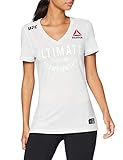 Corte ajustado Reebok UFC FK Ultimate Jersey Camiseta, Mujer, Chalk, 2XS