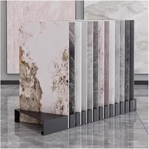 Présentoir pour carreaux de porcelaine pour optimiser l'espace expo