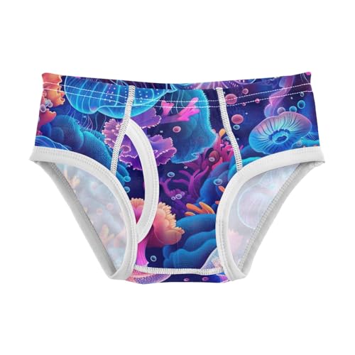 ODAWA Jellyfish Underwater Soft Toddler Briefs Cotton Tagless 2T Underwear Boys