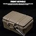 Peminkoo 12.4x8cm Tactical Equipment Storage Box Outdoor Multifunctional Versatile Box Medicine Flashlight Waterproof Case Laser Box (Khaki)