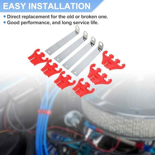 A ABSOPRO Spark Plug Wire Looms Separators for Chevy for Ford 7/8/9mm Ignition Wire Separator Holder for Chevrolet Red by A ABSOPRO - Image 6