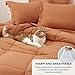 Bedsure Burnt Orange Comforter Set Full - 7 Pieces Solid Bed in a Bag, Full Bed Set with Comforter, Sheets, Pillowcases & Shams