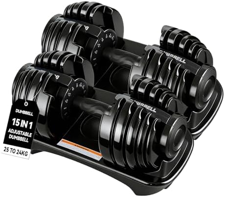 24KG/40KG Adjustable Dumbbells for Saving Place Weights Dumbbells...