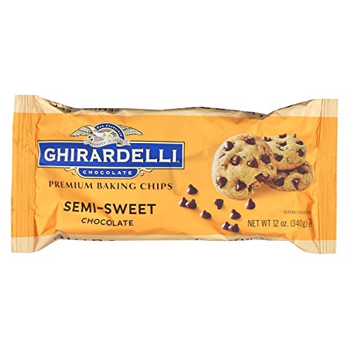 Ghirardelli Chocolate Premium Baking Chips, Semi-Sweet Chocolate, 12 Ounce (Pack of 12)