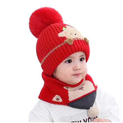 Gorro y bufanda para niños con protección de oídos invernal