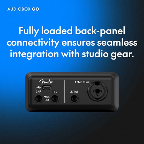 Fender AudioBox GO USB Audio Interface, for Guitarist, Vocalist, or Producer. Includes easy to use software, Fender Studio app, Amp and FX pack to create Studio Quality recordings. PC/Mac by Fender - Image 7