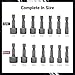 14pcs Power Nuts Driver Drill Bit Tools Set Metric Socket Wrench Screw 1/4'' Driver Hex Keys