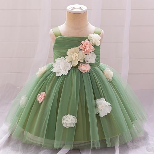 FYMNSI Toddler Girls Flower Birthday Dress Baby Ruffle Tulle Tutu Dresses Princess Pageant Formal Wedding Party Prom Gown2