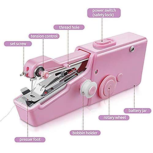 Handheld Sewing Machine, 31pcs Mini Portable Sewing Machine, Cordless Electric Small Handy Stitch Sewing Machine Quick Repairing Suitable for DIY, Home Travel, Clothes, Cloth, Curtain, Pet Clothes