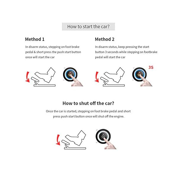 EASYGUARD EC003 Smart Key PKE Passive Keyless Entry Car Alarm System Push Start Button Remote Engine Start Remote Trunk Release DC12V - Image 7