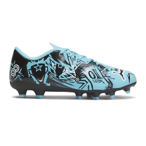PUMA Ultra Play Sneaker, Hero Blue Black White, 4 US Unisex Big Kid