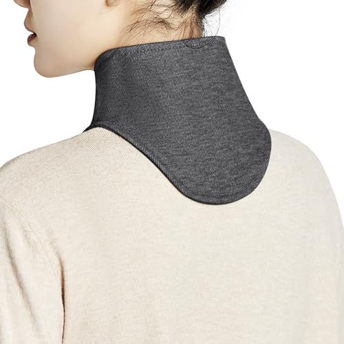Selbsterwärmende Nackenbandage Nackenband Halskrause Nackenwärmer Turmalin Nackenpolster Hals Pad Nackenkissen Nacken Wickelbandriemen mit Klettverschluss Halskrause Gürtel für Büro Nackenschmerzen